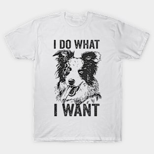 Border Collie Funny Dog I Do What I Want T-Shirt